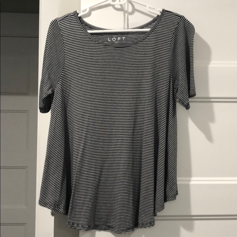 Loft striped swing shirt